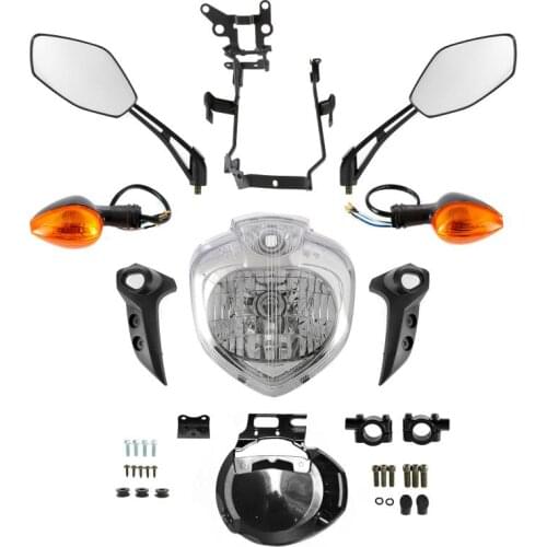 Motorcycle Headlight Set Headlamp Assembly Housing Kit For YAMAHA fz6s 2004-2006 Moto Turn Signals Rear View Mirrors Sets