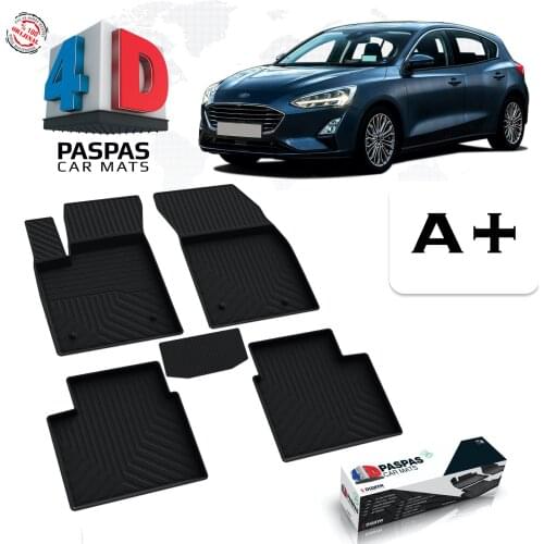 FOR Ford Focus 4 HB 4D Pool Mat 2018 2019 2020 2021 Model Black Slip-Resistant Dirt resistant Long Life LUX ACCESSORY Product BRAND