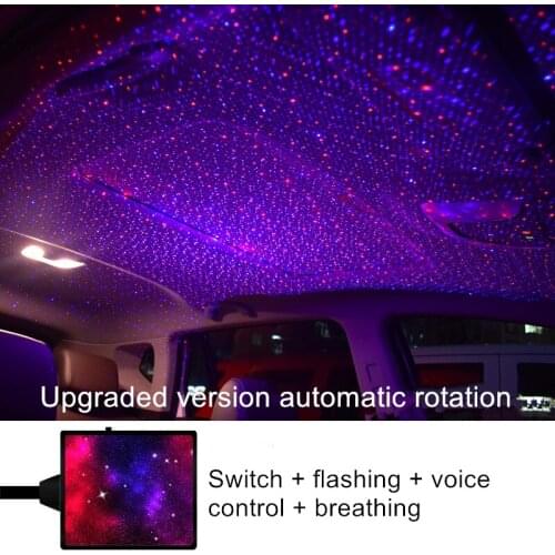 USB Star Light Projector Car Roof Lights Portable Galaxy Romantic Star Lights Decor for Bedroom Party Car Interior Ceiling