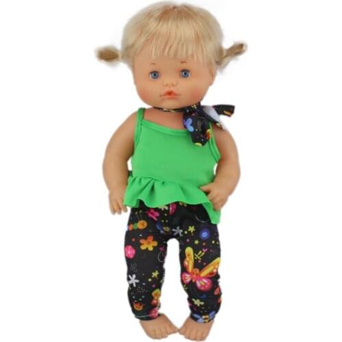 Lovely Clothes Fit 40cm 41cm Doll Nenuco Ropa y su Hermanita Purple Long Sleeves T-shirt Purple Dots Pants With Hat