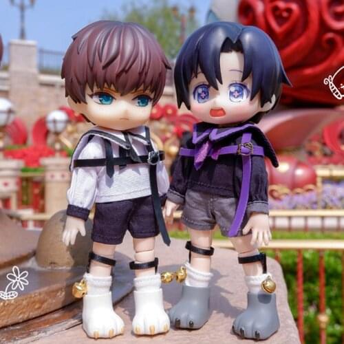 BJD Clothes Shirt+shorts+socks Cat Suit for Ob11,GSC Body, Body9, YMY, Obitsu11, 1/12bjd Doll Clothes Doll Accessories Toys