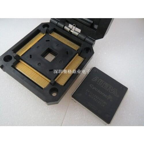 Original YAMAICHI QFP240 TQFP240 block IC Test Seat ic51-2404-1655 LQFP240 Socket Adapter