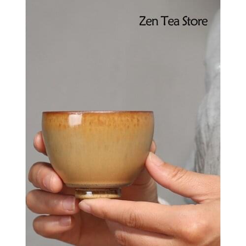 Kiln Change Ceramics Large Tasting Cup Tea Bowl Tea Cup Kung Fu Tea Set Drinkware Household Tea Mug Master Cup Water Cup Gift