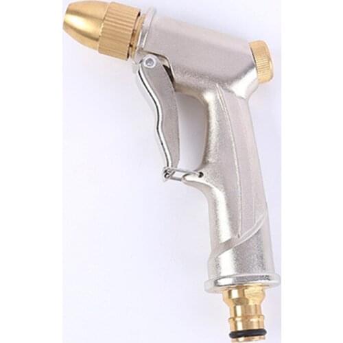 High Pressure Water Spray Gun All metal plating Garden Hose Pipe Lawn Adjustable Mode Spraying Garden Irrigation Car Wash