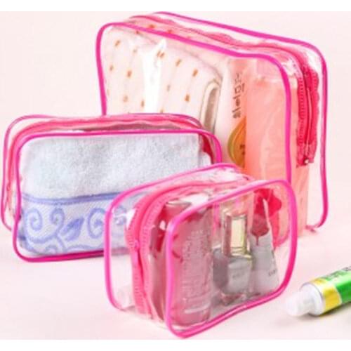 Travel Transparent Cosmetic Bag PVC Women Zipper Clear Makeup Bags Beauty Case Make Up Organizer Storage Bath Toiletry 1PC