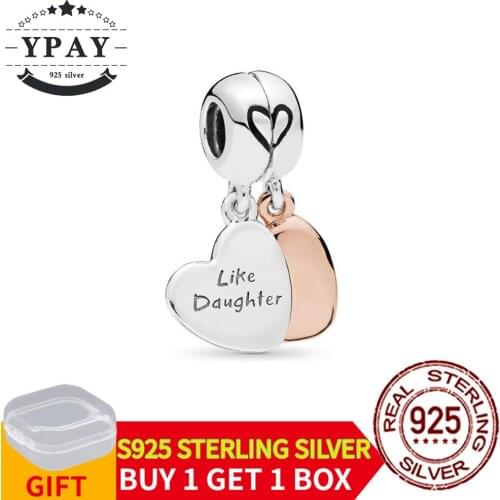 Luxury New Mother-daughter Love Diy Bead Fit Original Pandora Charm Silver 925 Bracelet Ornament Jewelry for Women DIY Making