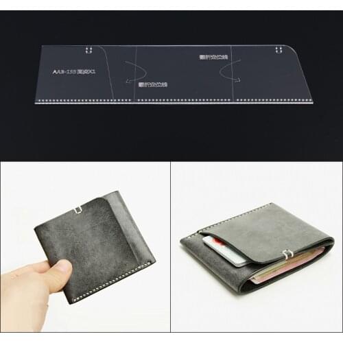 1Set Acrylic Leather Template Home Handwork Leathercraft Sewing Pattern Tools Accessory Card package 10*8.5*1 CM