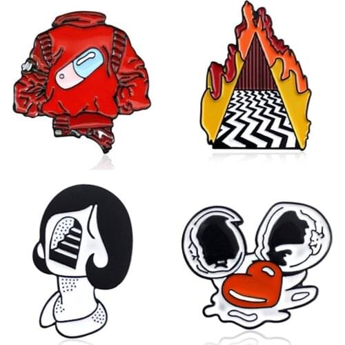 Cute Badges Enamel Pins Brooches For women Anime Pin Metal Brooch Decorative Badges On Backpack Gothic Lapel Pins Brooch Badges