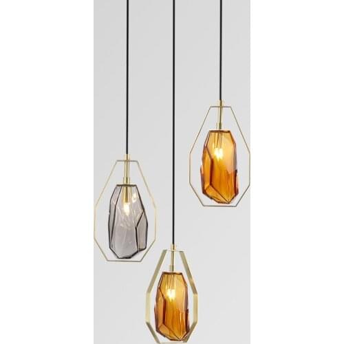 Nordic Modern loft hanging Glass Pendant Lamp Fixture LED Pendant lights for Kitchen Restaurant Bar living room bedroom Lighting