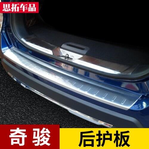 Car styling for Nissan X-Trail X Trail 2014 2015 2016 Scuff Plate/Door Sill Rear Bumper Protector Sill Trunk Tread Plate Trim