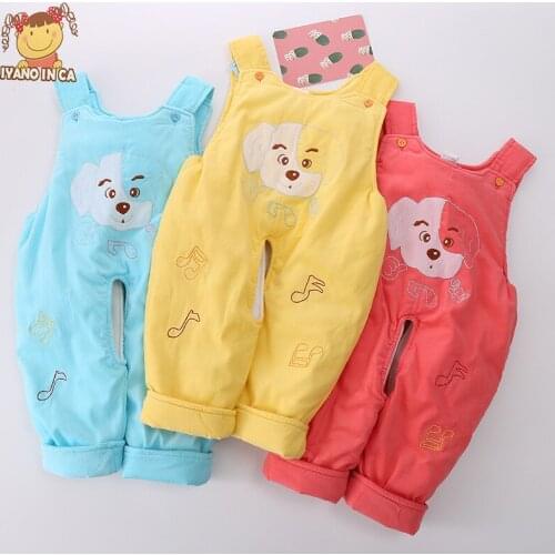2020 NEW Jumpsuit for Girls and Boys Warm Cotton Overall Baby Boy Clothes Soft Winter Toddler Coat 2-6 Years Casual Rompers