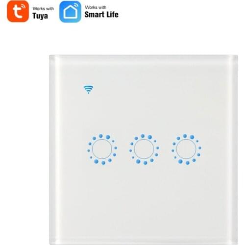 Tuya Smart Life Wifi Light Switch,Touch Sensor,Wireless Wall Led Lamp Button on Off Controller,1/2/3 Gang,Glass Panel,110V 220V