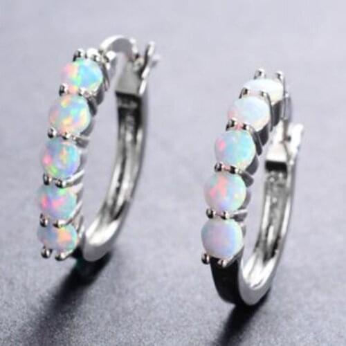 Elegant Color Stud Earrings for Women Imitation Fire Opal Pendientes Wedding Earring Jewelry Brincos Gifts L3N765