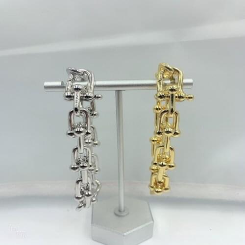 1:1 Tiffon925 Sterling Silver European And American Classical Style Fashion Thick U-Shaped Bracelet, High-Quality Jewelry Gift