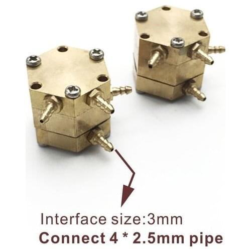 2PCS Dental Hexagonal Water Air Valve for Dental Chair Unit Parts Device