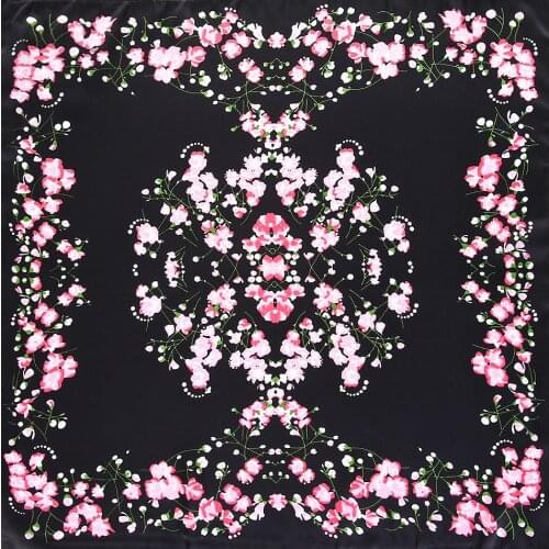 2021 Ladies Silk Scarf Top Female Neck Scarf Bandana Luxury Hairband Handbag Decoration Handkerchief Magic Head Square Scarf T14