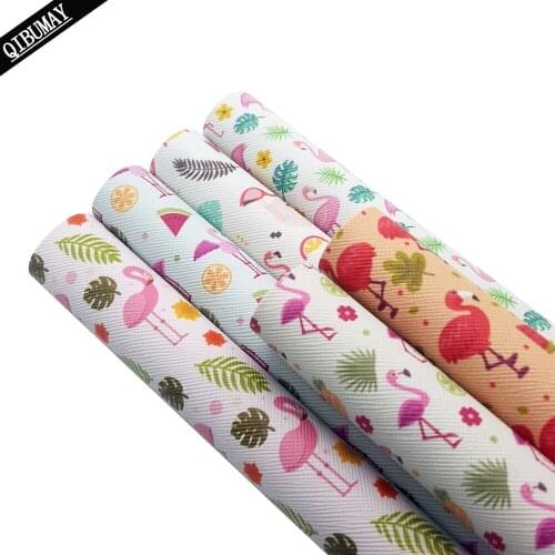 22*30cm Flamingos Unicorn Printed PU Faux Leather DIY Hair bow Accessories Materials Handmade Bags Shoes Materials Vinyl Fabric