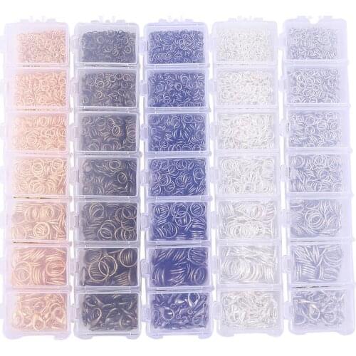 3/4/5/6/8/10mm 1330Pcs Alloy Open Jump Rings Lobster Clasp Mixed Set For DIY Jewelry Making Findings Accessories