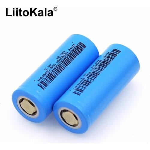 4 pcs. Liitokala 26650 lithium battery, 3.7 V 5000 mAh 26650 rechargeable battery, 26650-50a suitable for flashlight, blue