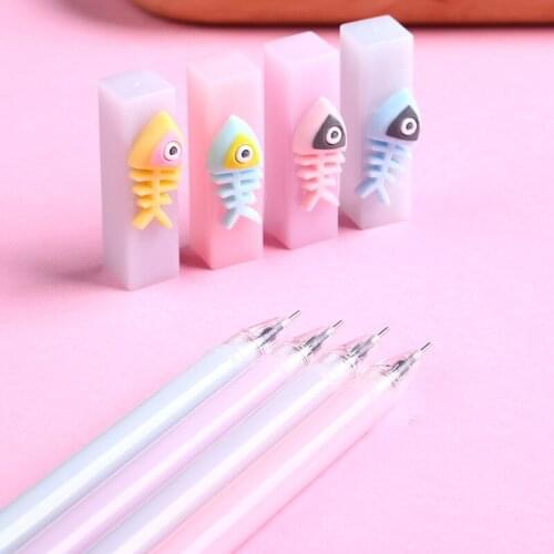 40pcs Kawaii Pen Lot Creative Fish Thorn Candy Color Gel Pens for School Office Supplies Cute Korean Stationary Lovely Kids Pens