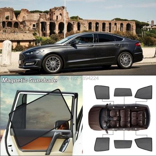 Car Full Side Windows Magnetic Sun Shade UV Protection Ray Blocking Mesh Visor For Ford Mondeo 2013