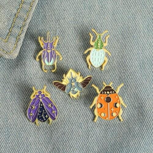 Ladybug Insect Brooch Cartoon Animal Cute Pin Lapel Badge Bag Cartoon Jewelry Gifts For Children And Friends | Brooches 1Pc
