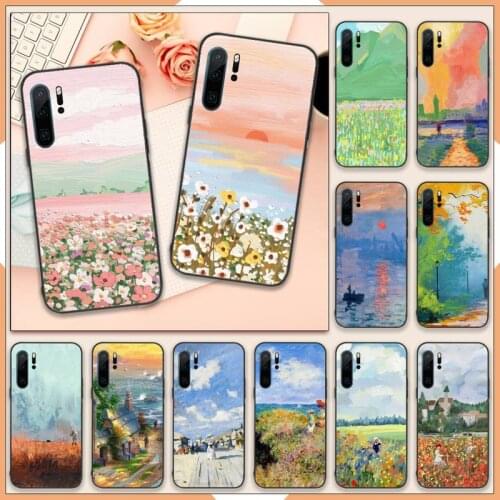 Art Oil Painting Phone Case For Huawei P40 P20 P30 lite Pro P Smart 2019 Mate 40 20 10 Lite Pro Nova 5t