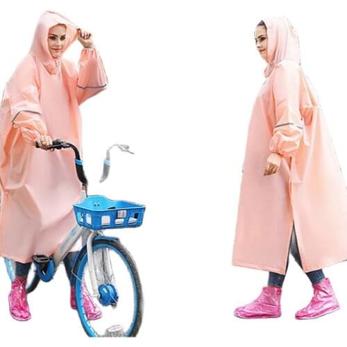 Long raincoat ladies mens waterproof and windproof hooded lightweight hiking raincoat wind poncho coat cloak