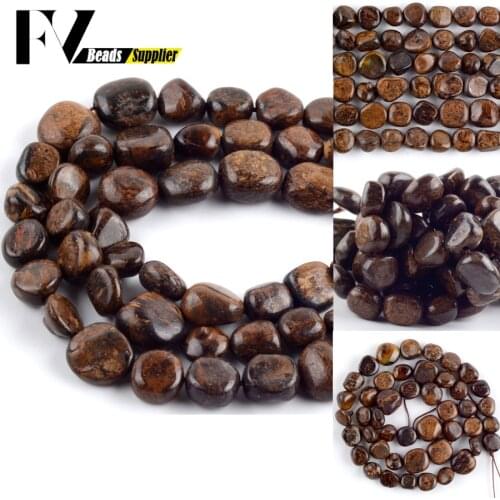 Natural Irregular Bronzite Stone Loose Chips Beads 8-10mm Spacer Beads For Jewelry Making DIY Bracelets Necklace Accessory 15"