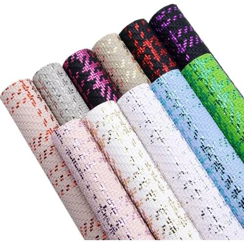 Bump Texture Theme Faux Leather Sheets Weave Braid Pattern Synthetic Leather Fabric 20x33cm for DIY Earrings Hair Bows