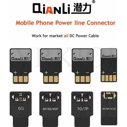 Jyrkior 4Pcs/Set Qianli For iPhone 6/6P/7/7P/8/8P/X/XS Mainboard Battery Maintenance Buckle DC Power Supply Test Cable Connector