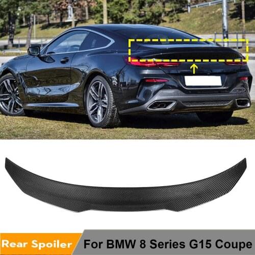 Carbon Fiber Rear Trunk Spoiler Wing Lip for BMW 8 Series G15 Coupe 2 Door 2018 - 2021 Rear Trunk Boot Lip Wing Spoiler