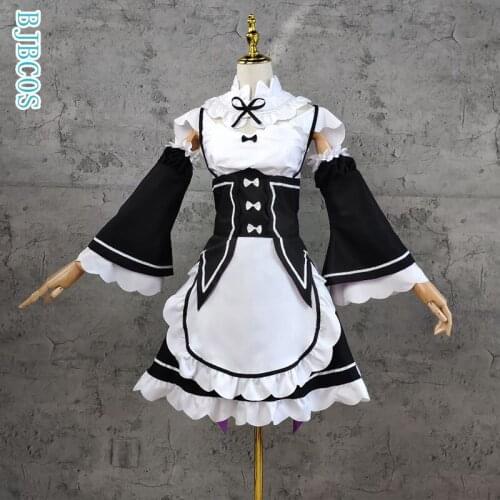 Anime Re Life in a different world from zero Rem Ram Cosplay Costume Women Maid Uniform Re Zero Cosplay Rem
