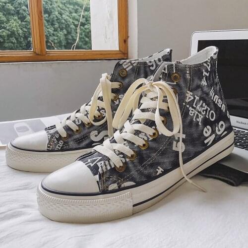 Men Casual High Top Canvas Shoes Chunky Mans Denim Blue Black Sport Sneakers Male Tennis Trainers Skate Trend Vulcanize Shoes