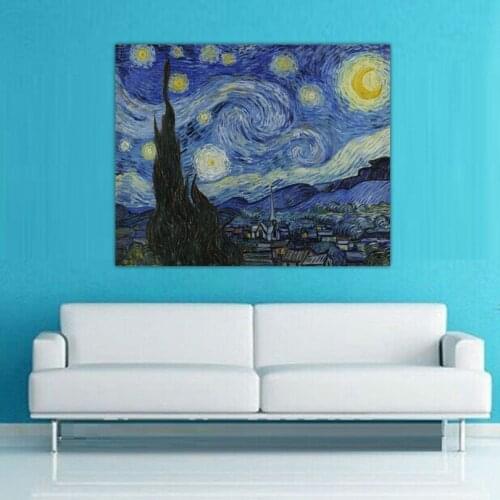 DONGMEI OILPAINTING oil painting Spray Painting Home Decor painting Vincent Willem van Gogh Starry night Painting DM1712101