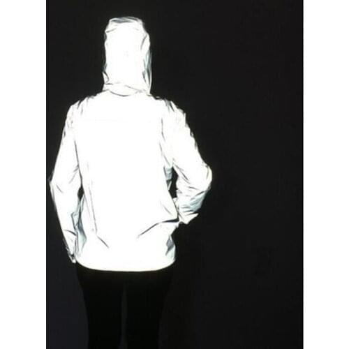Mens winter Reflective Jacket Hoodies Jackets men Hip Hop Waterproof Windbreaker Hooded Streetwear Coats Man