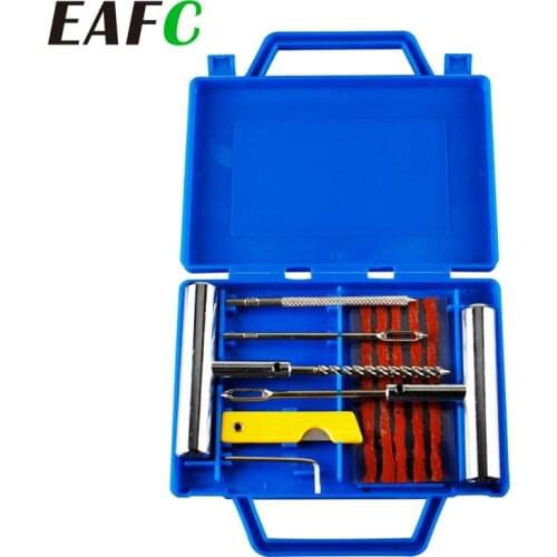 Car Tire Repair Kit Car Van Motorcycle Bike Tire Repair Tools Emergency Heavy Duty Tubeless Tire Puncture Repair Kit Plug Set