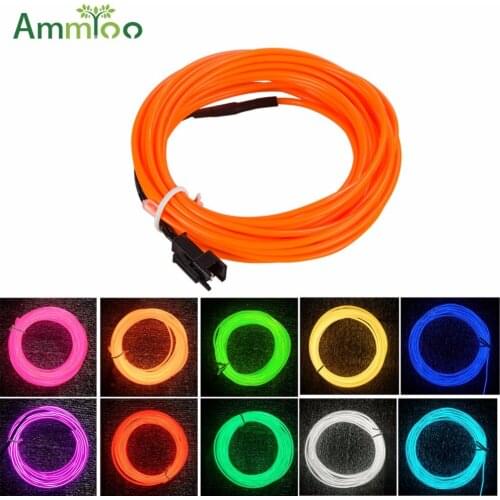 Neon Light 1M 2M 3M 5M LED Lamp Flexible EL Wire Rope Tube Waterproof LED Strip For Clothing Car Auto Dance Party Decor Lights