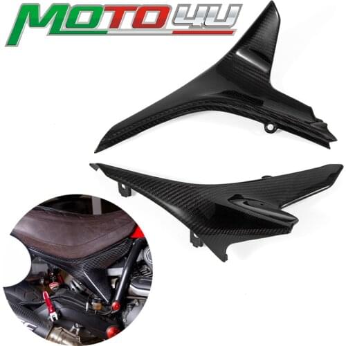 New 100% Carbon Fiber Motorcycle Seat Side Panel Cover Fairing Twill Weave Cafe Racer For Ducati Scrambler All Models 2015 2016