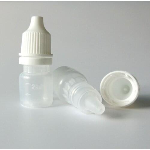 Wholesale Hot Sale 100pcs Useful Empty Plastic Squeezable Dropper Bottles Eye Liquid Dropper Tube Refillable Bottles 2ml