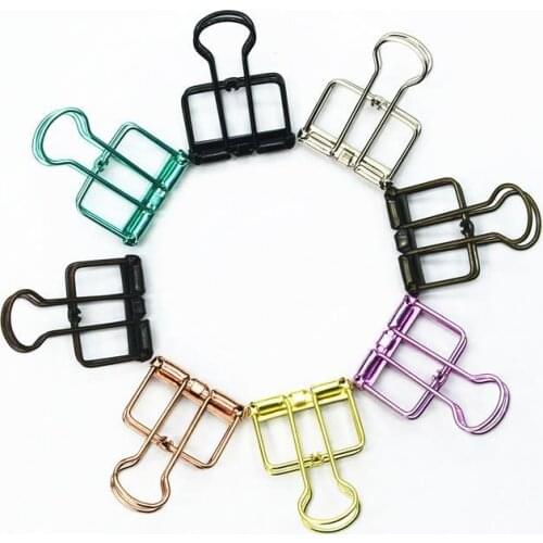 Mr paper 4 colors 20 * 50mm Gold Silver Rose Green Purple binder large and medium sized small office study binder