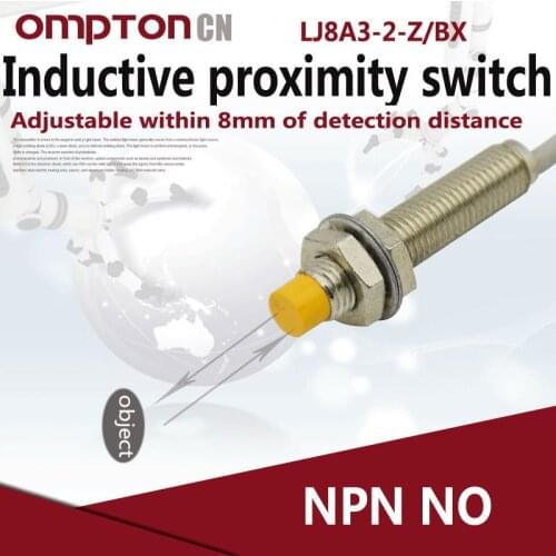 LJ8A3-2-Z/BX NPN NO Inductive proximity switch Working power 6-36VDC Detection distance 0-4mm Output current 300mA max