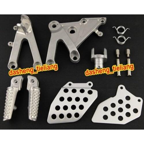 Front Passenger Foot Pegs Footrest Footpegs Brackets for Honda 2003 2004 2005 2006 CBR600RR