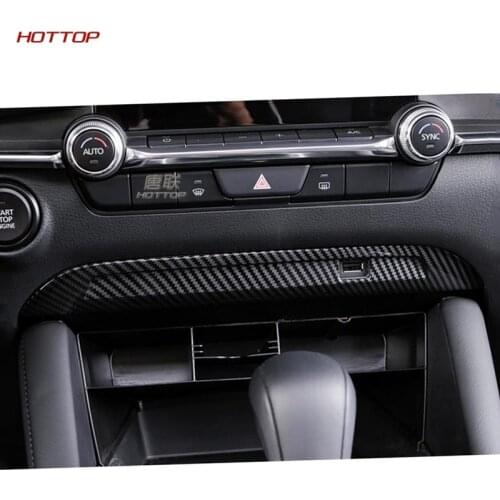 For Mazda 3 Axela 2020 Front USB Air Condition Vent Cover Carbon fiber
