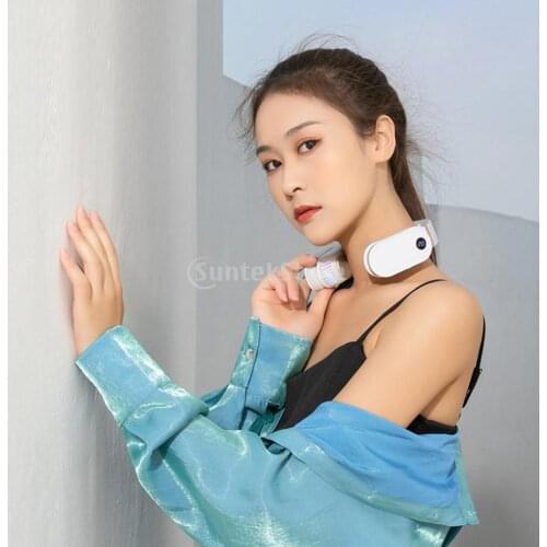 Portable Hanging Neck Fan Cooling Cooler Heating Warmer Air Conditioner Neck Massager 3 Speed Office Travel Mini Fan Sport Fan