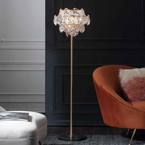 Postmodern Light Luxury Glass American Nordic Living Room Bedroom Study Simple Creative Exhibition Hall Floor Lamp