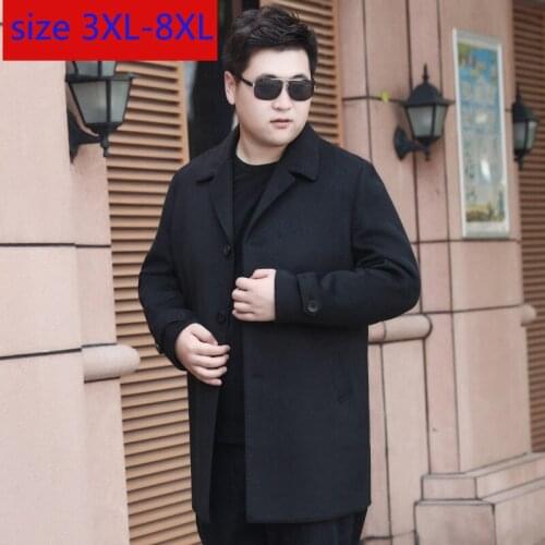 New Arrival High Quality Overcoat Suit Woolen Coat Winter White Duck Thick Long Down Jackets Mens Large Plus Size 3XL-8XL