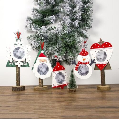 Christmas Decorations for Home Noel 2020 New Year Photo Frame Pendant Ornament Christmas Tree Hanging Diy Craft Decor Kerst Xmas