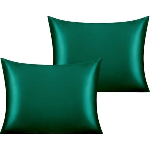 SISISILK-1PC Pure Emulation Silk Satin Pillowcase For Bed Summer Smooth Cool Sleeping Pillowcases Envelope Pillow Cover
