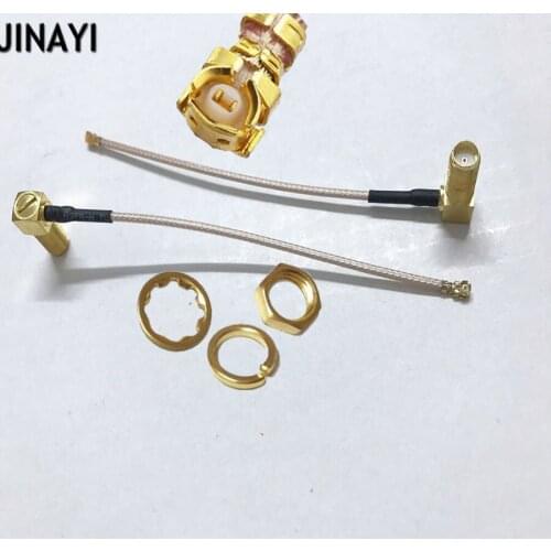 100pcs 5cm Right Angle SMA Jack Female to IPX U.fl IPEX Connector RG178 Cable Pigtail Extension Cable